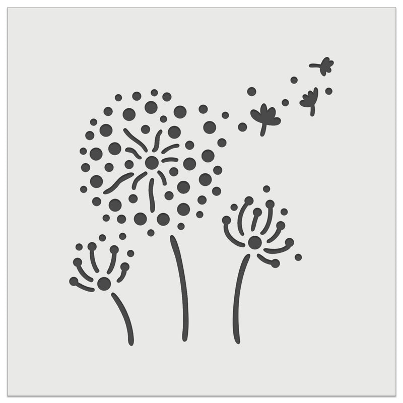 Dandelion Seeds Blowing Away Wall Cookie DIY Craft Reusable Stencil