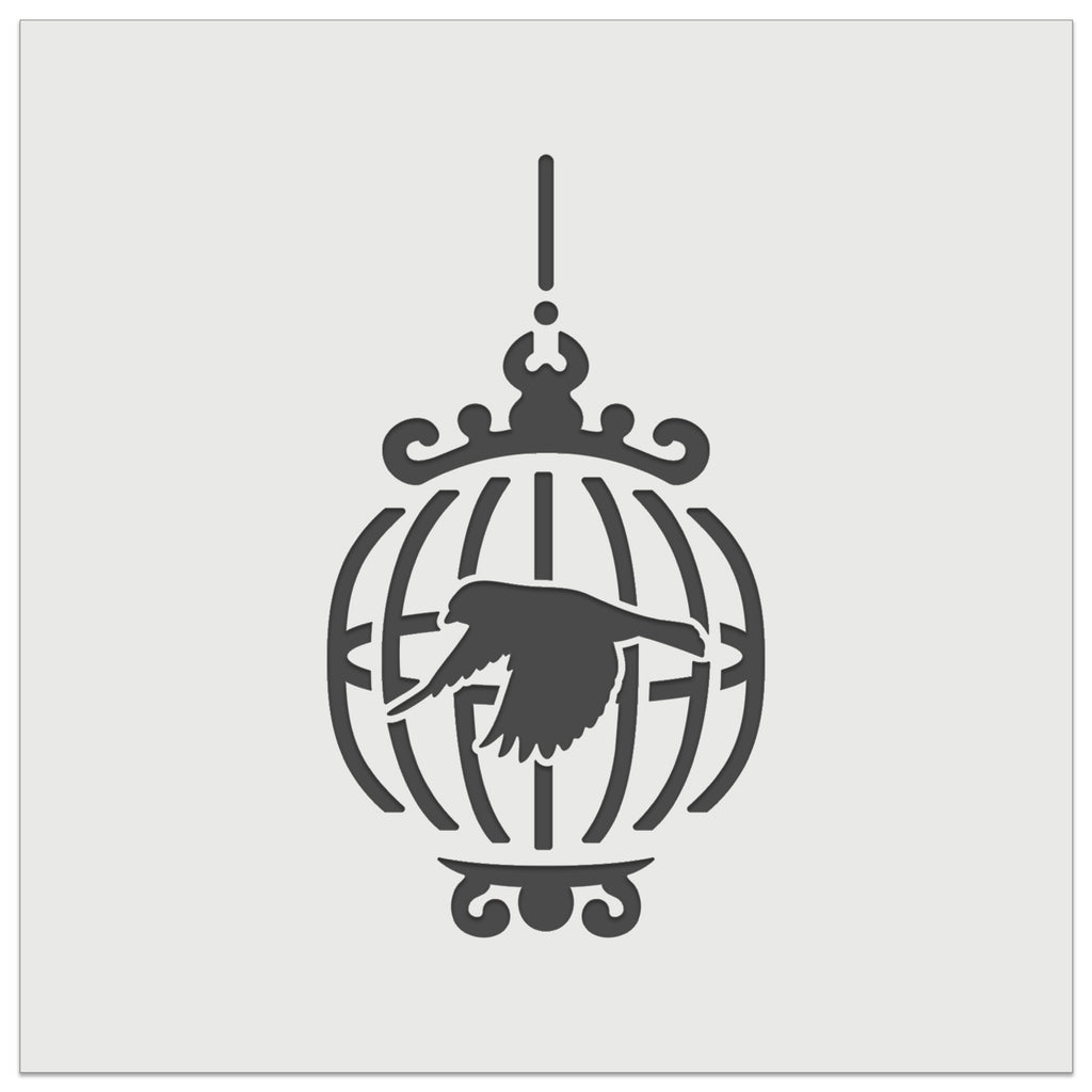 Finch in a Bird Cage Wall Cookie DIY Craft Reusable Stencil