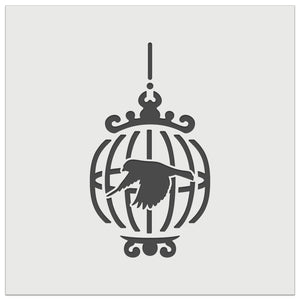 Finch in a Bird Cage Wall Cookie DIY Craft Reusable Stencil