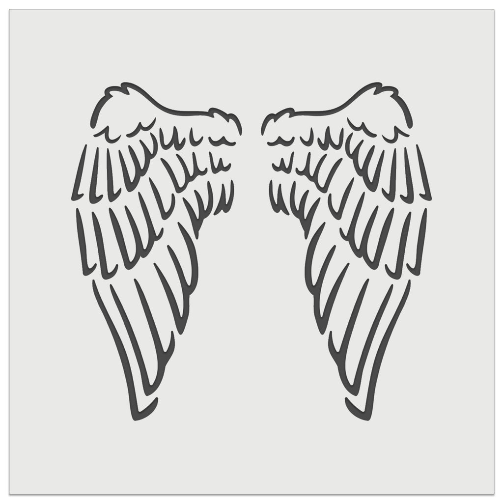 Folded Angel Wings Feathers Wall Cookie DIY Craft Reusable Stencil