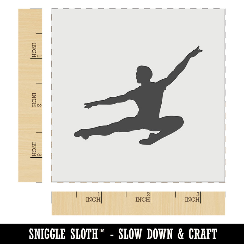 Male Ballet Dancer Jumping Man Boy Wall Cookie DIY Craft Reusable Stencil