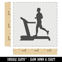 Man Running on Treadmill Cardio Workout Gym Wall Cookie DIY Craft Reusable Stencil