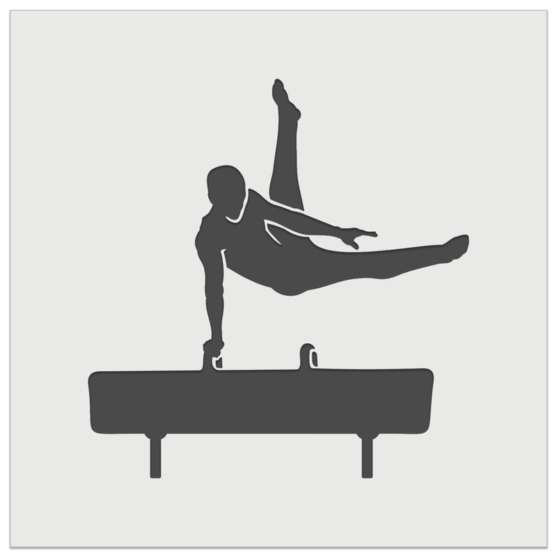 Pommel Horse Artistic Gymnastics Wall Cookie DIY Craft Reusable Stencil