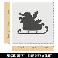 Santa in Sleigh Silhouette Christmas Wall Cookie DIY Craft Reusable Stencil