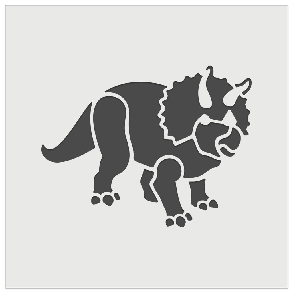 Triceratops Dinosaur Wall Cookie DIY Craft Reusable Stencil