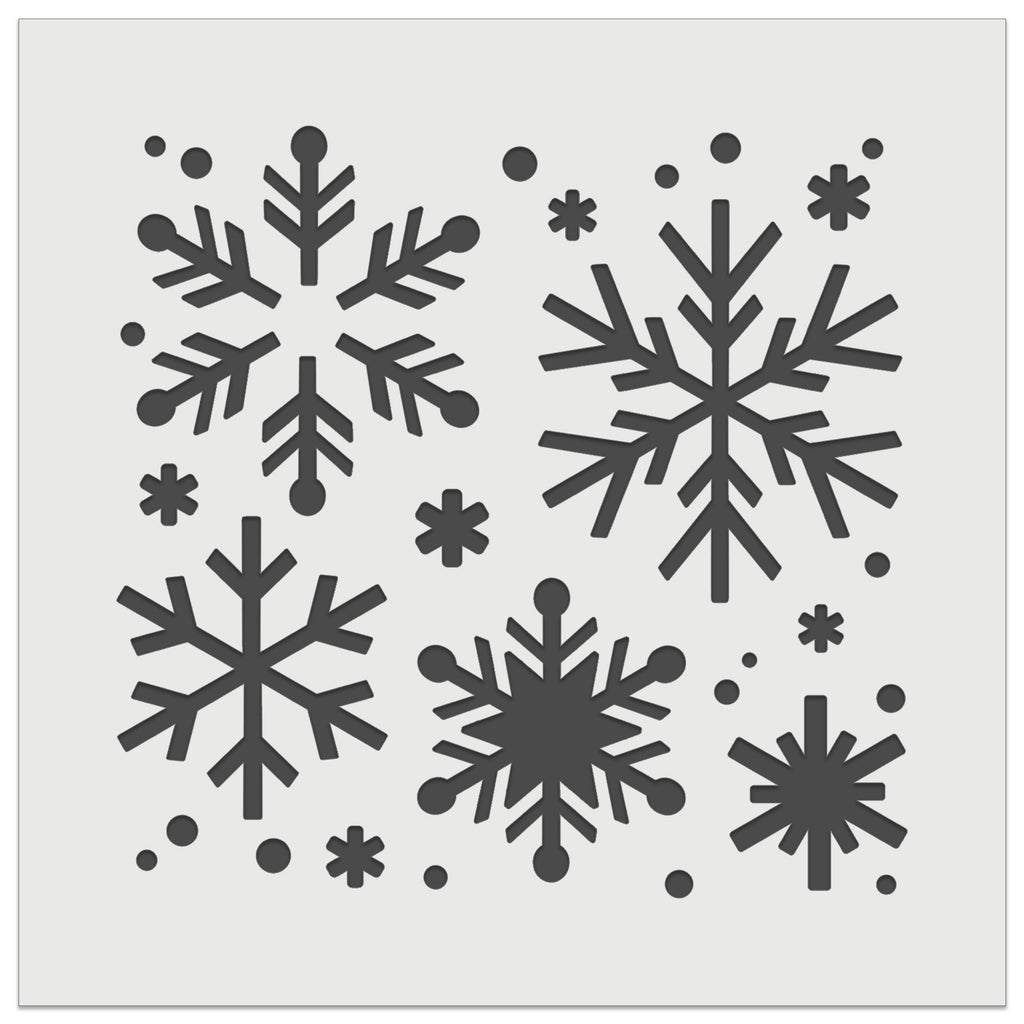 Christmas Snowflakes Wall Cookie DIY Craft Reusable Stencil