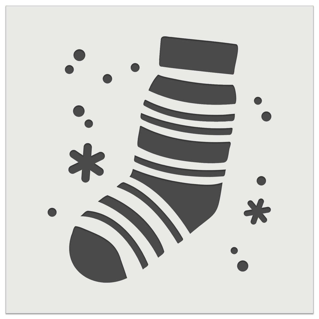 Christmas Stocking Sock Wall Cookie DIY Craft Reusable Stencil