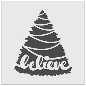 Christmas Tree Believe Wall Cookie DIY Craft Reusable Stencil