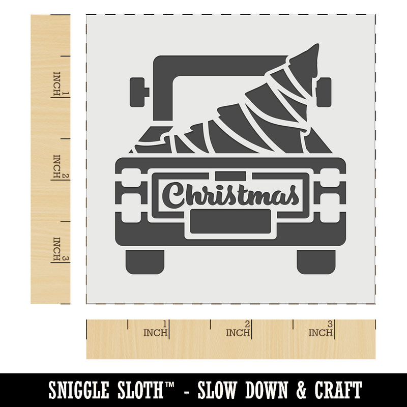 Christmas Tree Truck Wall Cookie DIY Craft Reusable Stencil