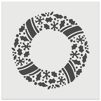 Christmas Wreath Detailed Wall Cookie DIY Craft Reusable Stencil