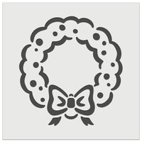 Christmas Wreath with Bow Wall Cookie DIY Craft Reusable Stencil