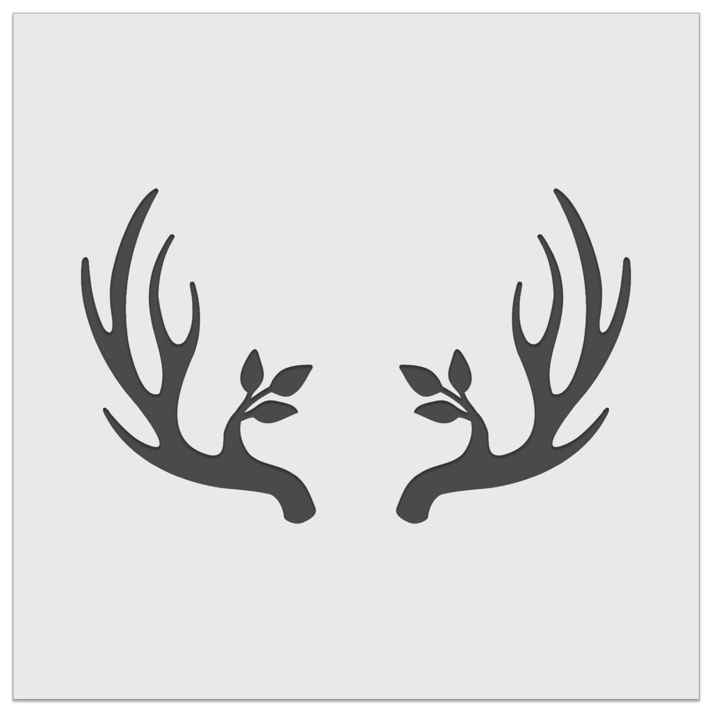 Deer Antlers Plant Detail Wall Cookie DIY Craft Reusable Stencil