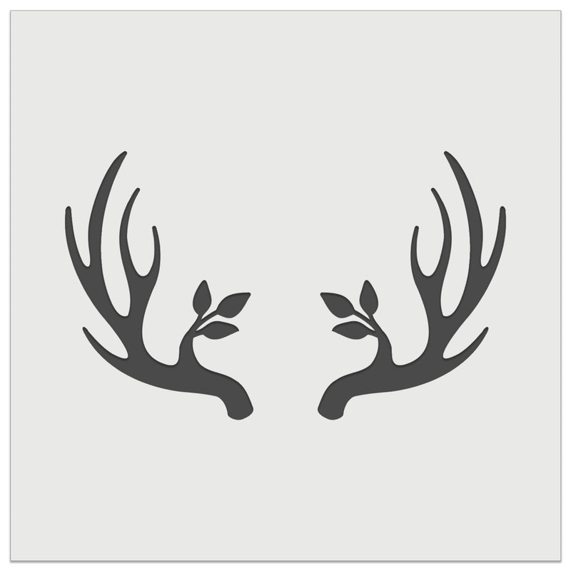 Deer Antlers Plant Detail Wall Cookie DIY Craft Reusable Stencil