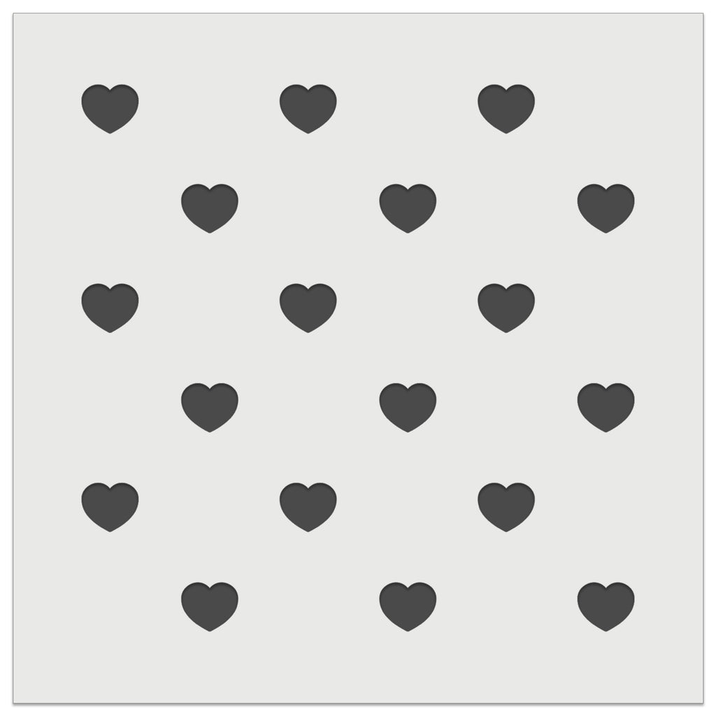 Hearts Polka Dots Wall Cookie DIY Craft Reusable Stencil