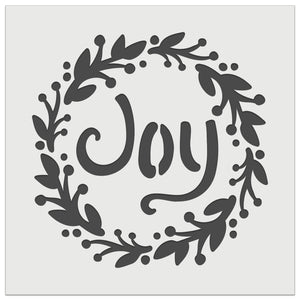 Joy in Wreath Christmas Wall Cookie DIY Craft Reusable Stencil