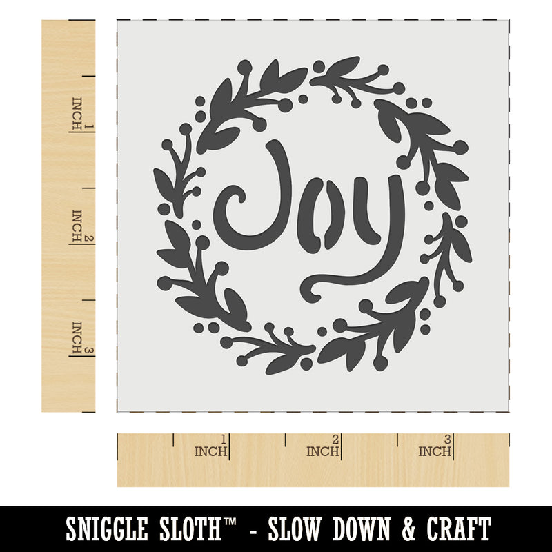 Joy in Wreath Christmas Wall Cookie DIY Craft Reusable Stencil
