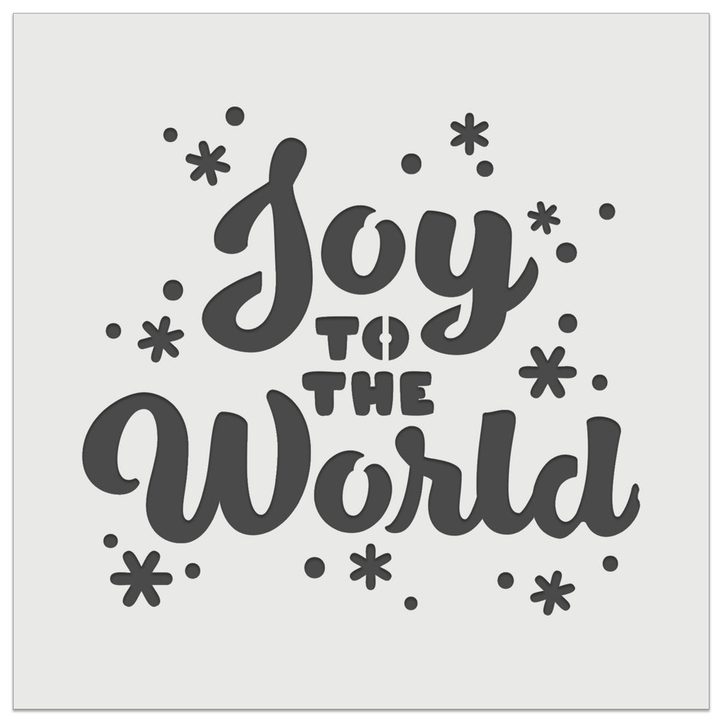 Joy to the World Snowflakes Christmas Wall Cookie DIY Craft Reusable Stencil