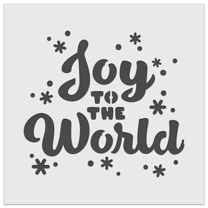 Joy to the World Snowflakes Christmas Wall Cookie DIY Craft Reusable Stencil