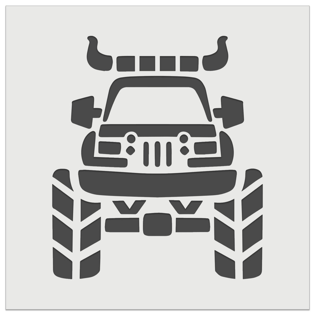 Monster Truck with Bull Horns Wall Cookie DIY Craft Reusable Stencil