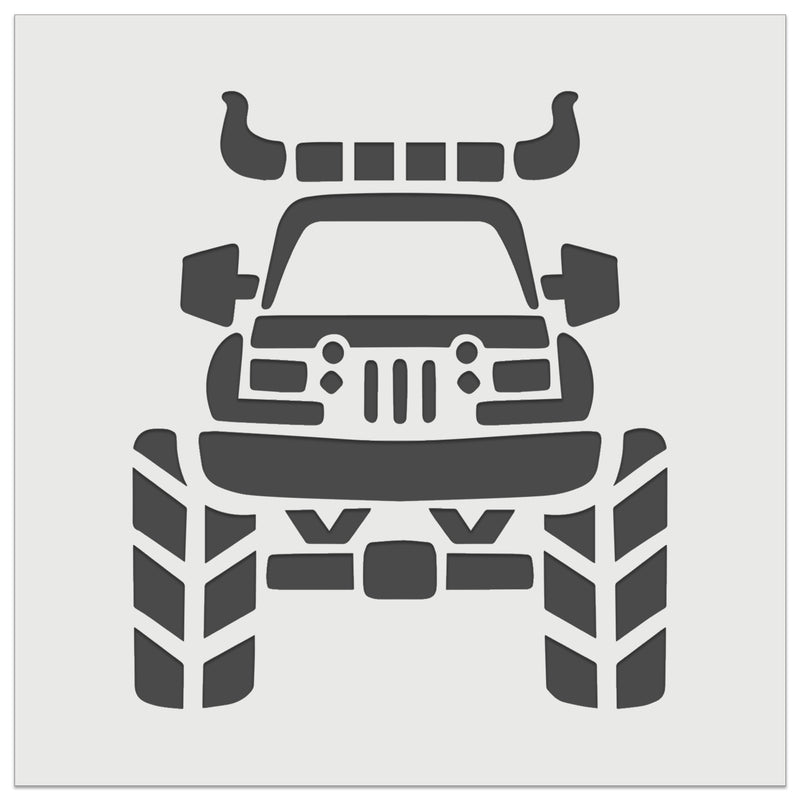 Monster Truck with Bull Horns Wall Cookie DIY Craft Reusable Stencil