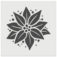 Poinsettia Flower Christmas Wall Cookie DIY Craft Reusable Stencil