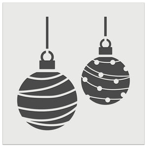 Round Holiday Christmas Ornaments Wall Cookie DIY Craft Reusable Stencil