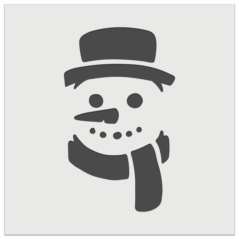 Snowman Face with Scarf Winter Wall Cookie DIY Craft Reusable Stencil