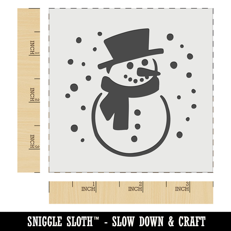 Winter Snowman Wall Cookie DIY Craft Reusable Stencil