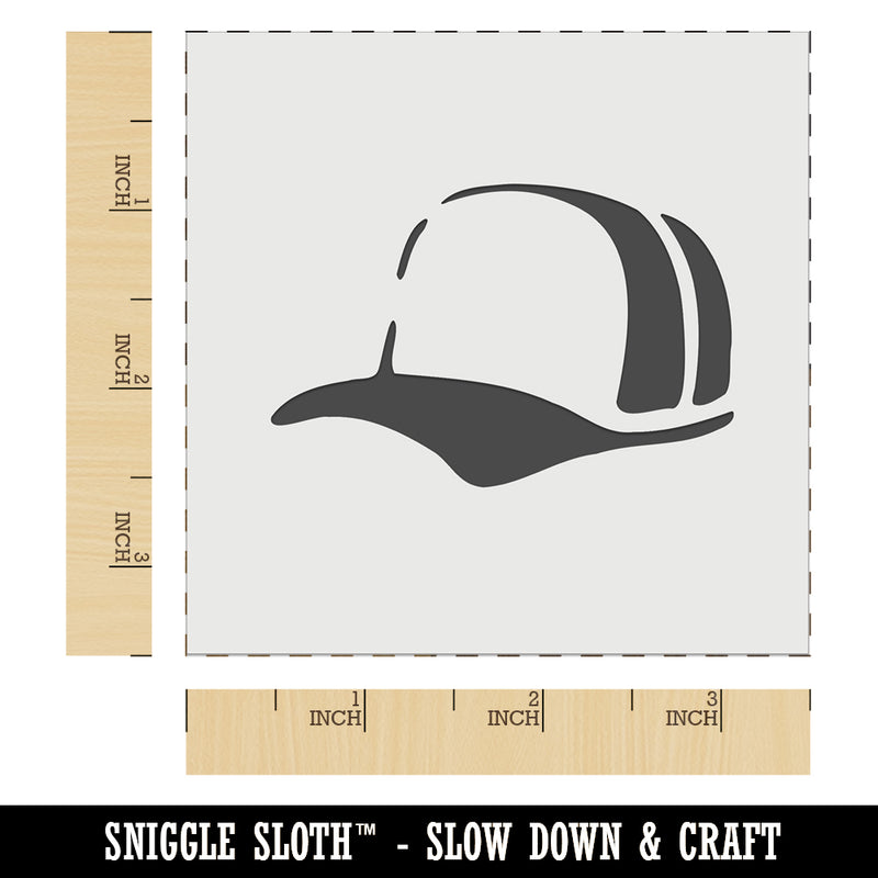 Baseball Cap Trucker Hat Sports Wall Cookie DIY Craft Reusable Stencil