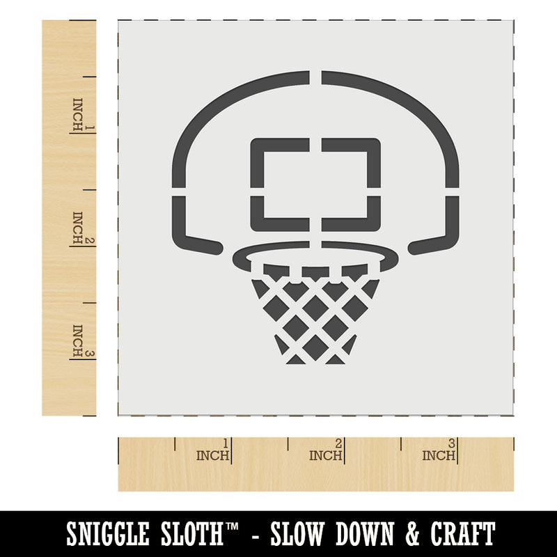Basketball Hoop and Backboard Wall Cookie DIY Craft Reusable Stencil