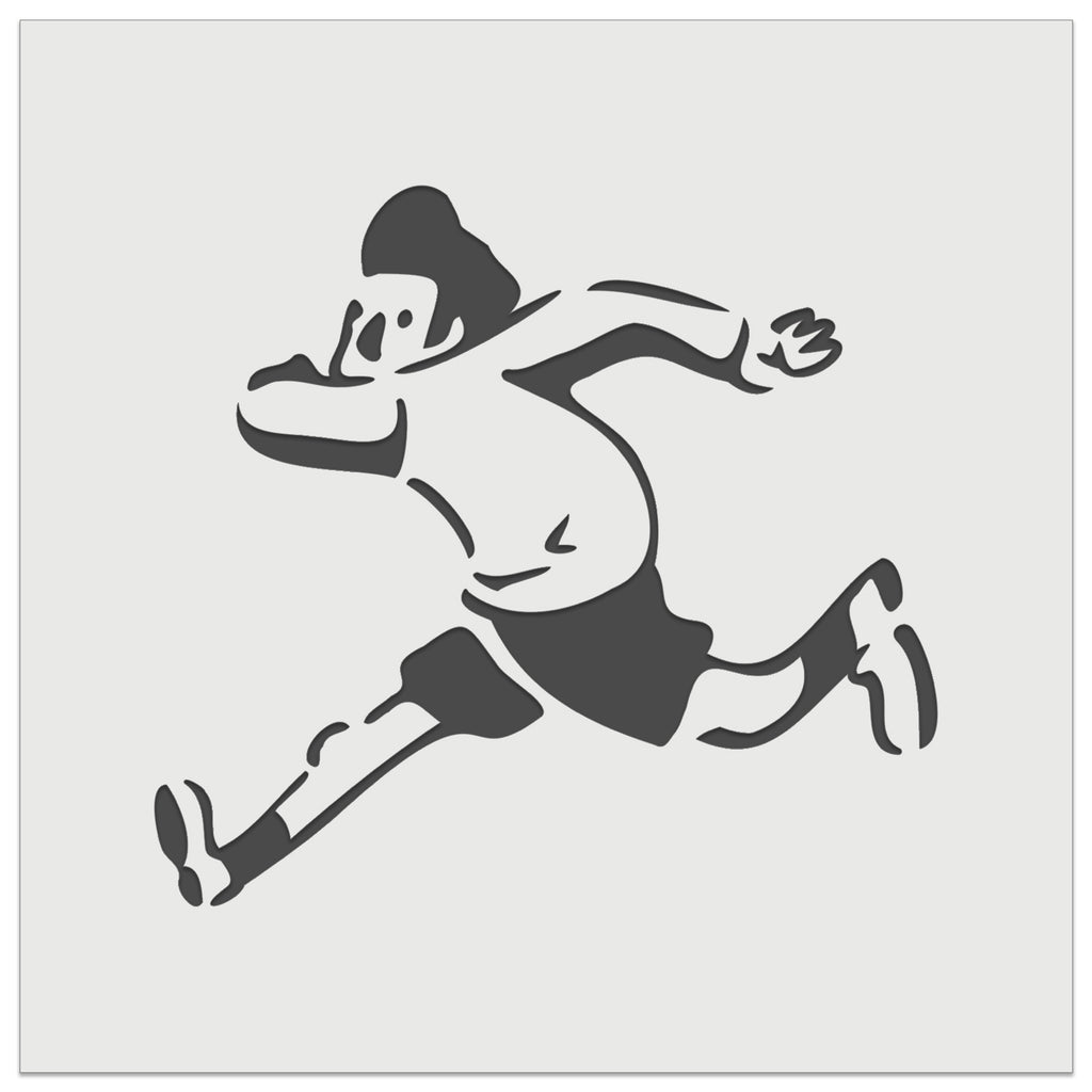 Cartoon Running Man Exercise Wall Cookie DIY Craft Reusable Stencil