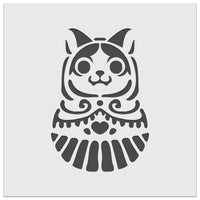 Cat Russian Nesting Doll Matroyshka Babushka Wall Cookie DIY Craft Reusable Stencil