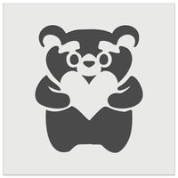 Cautious Bear with Heart in Hands Wall Cookie DIY Craft Reusable Stencil