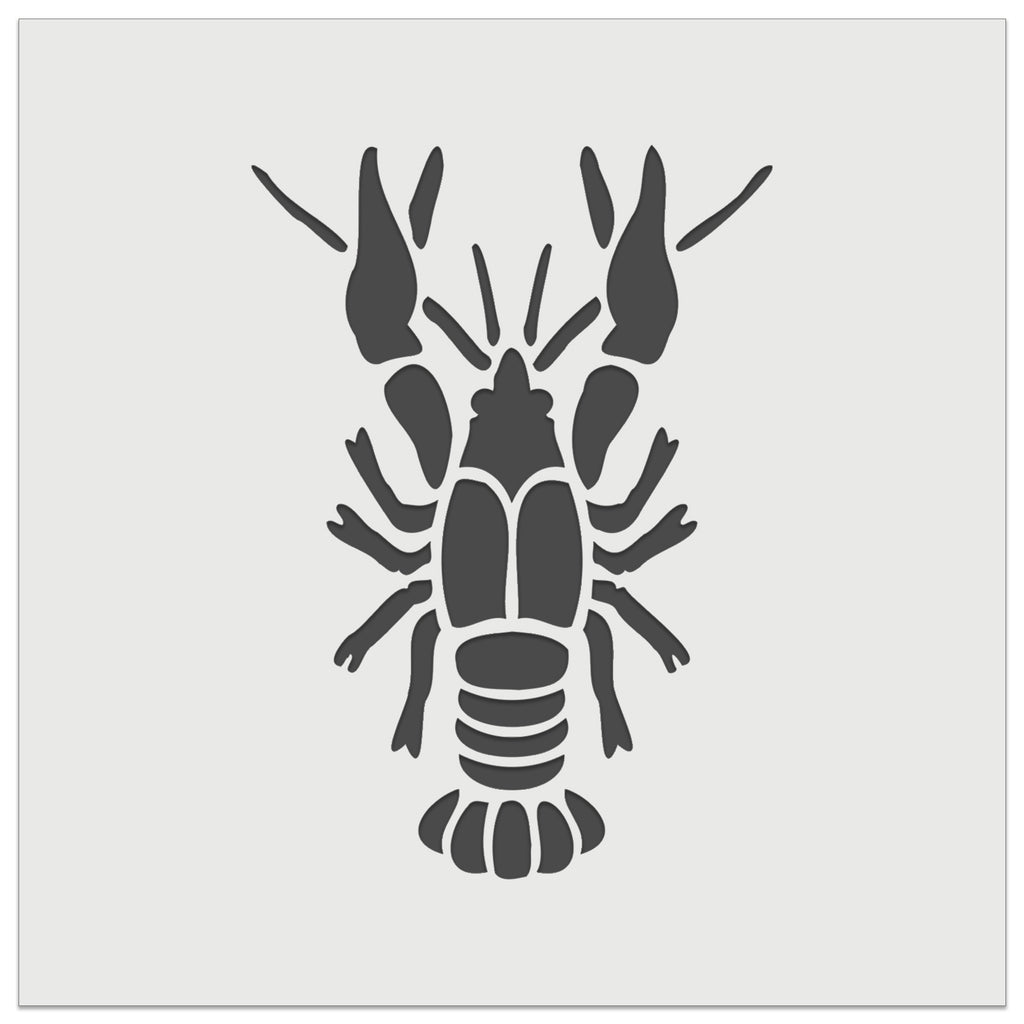 Crawdad Crayfish Mudbug Crustacean Wall Cookie DIY Craft Reusable Stencil