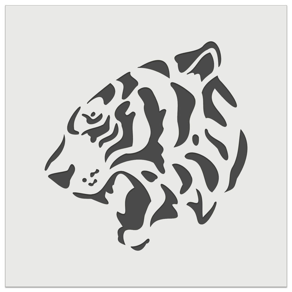 Ferocious Bengal Tiger Head Side View Wall Cookie DIY Craft Reusable Stencil