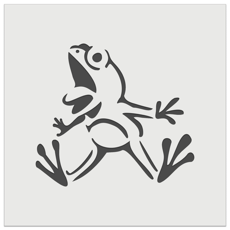 Frog Leaping from Shock and Surprise Wall Cookie DIY Craft Reusable Stencil