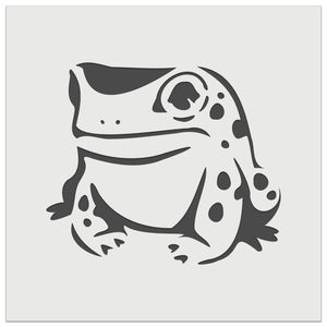 Frog Toad Sitting and Staring Wall Cookie DIY Craft Reusable Stencil