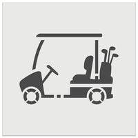 Golf Cart Caddy with Clubs Wall Cookie DIY Craft Reusable Stencil