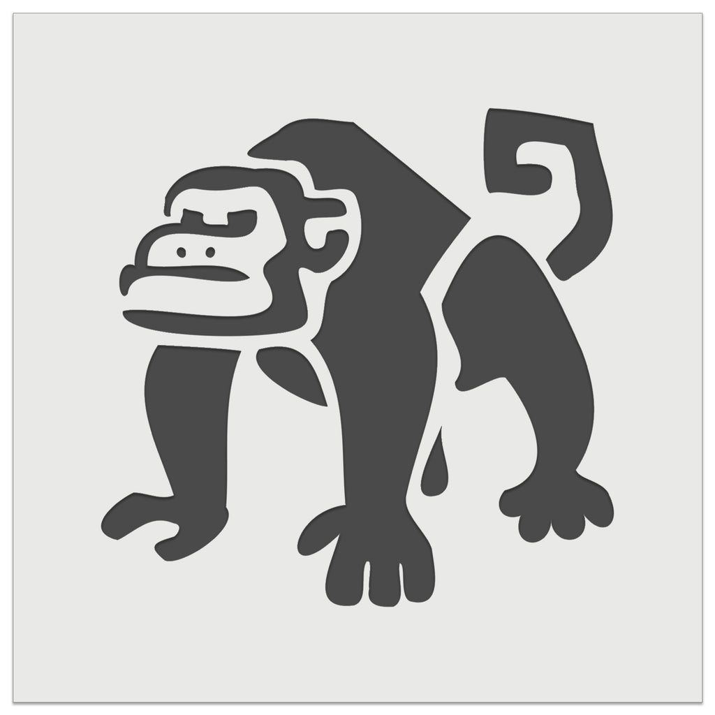 Grumpy Monkey with Curly Tail Wall Cookie DIY Craft Reusable Stencil
