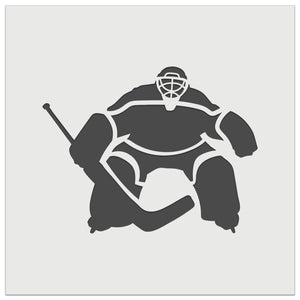 Hockey Goalie Goalkeeper with Stick Wall Cookie DIY Craft Reusable Stencil