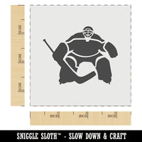 Hockey Goalie Goalkeeper with Stick Wall Cookie DIY Craft Reusable Stencil