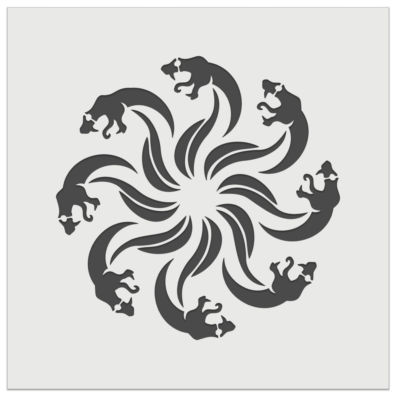 Hydra Naga Serpents Snakes Wall Cookie DIY Craft Reusable Stencil