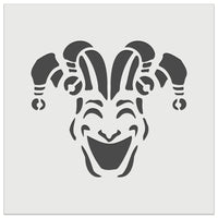 Jester Clown Joker Face Mardi Gras Wall Cookie DIY Craft Reusable Stencil