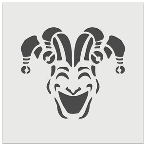 Jester Clown Joker Face Mardi Gras Wall Cookie DIY Craft Reusable Stencil