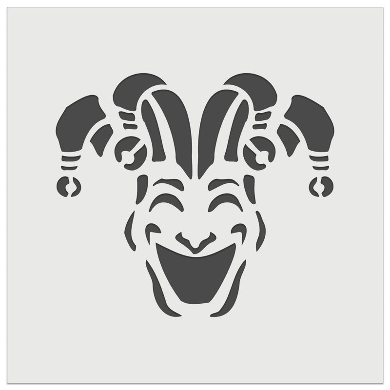 Jester Clown Joker Face Mardi Gras Wall Cookie DIY Craft Reusable Stencil