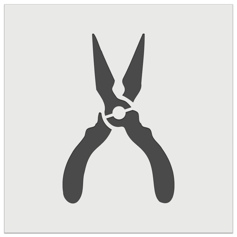 Long Nose Pliers Hand Tool Wall Cookie DIY Craft Reusable Stencil