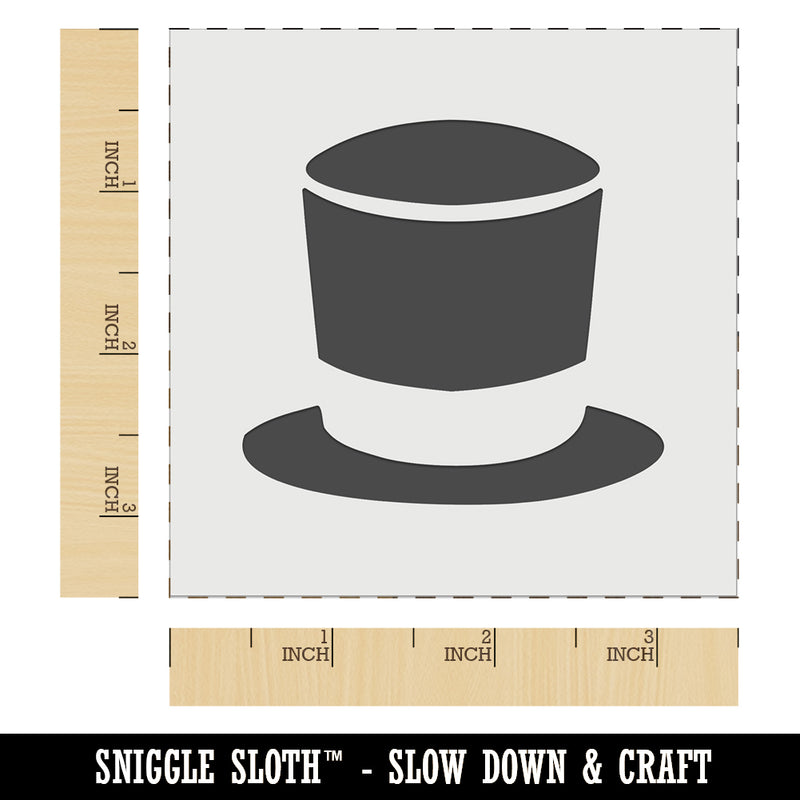 Magician Top High Hat Topper Wall Cookie DIY Craft Reusable Stencil