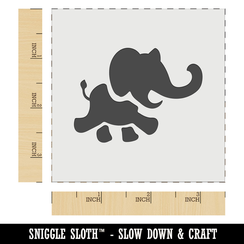 Marching Baby Elephant Wall Cookie DIY Craft Reusable Stencil