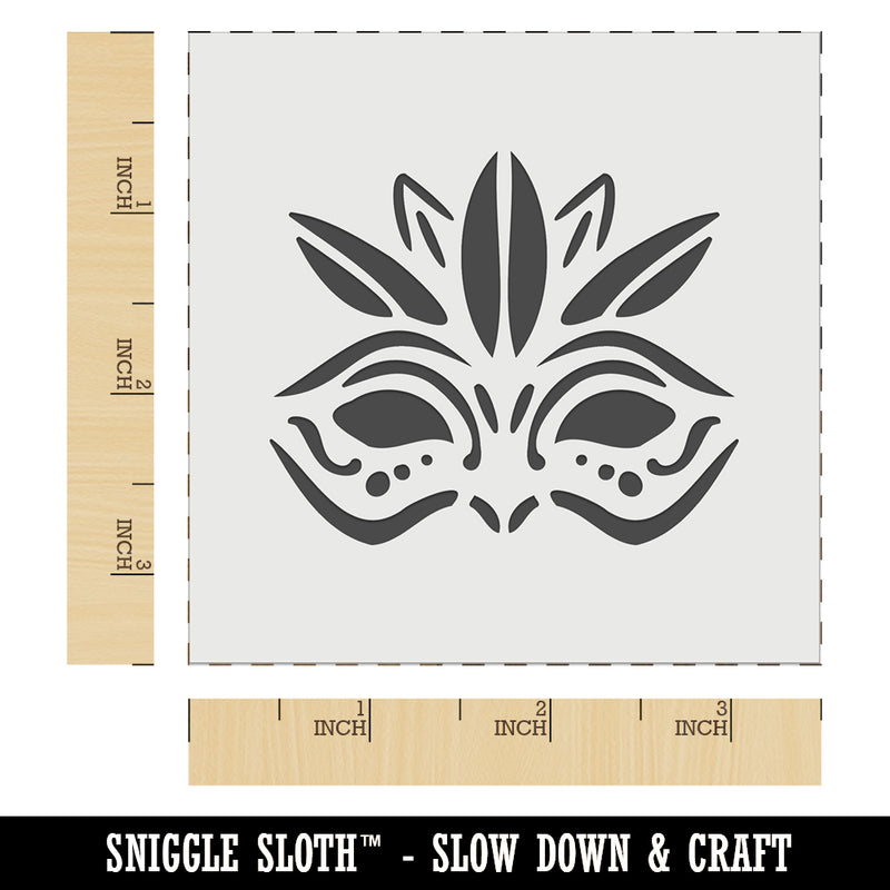 Mardi Gras Feather Party Mask Wall Cookie DIY Craft Reusable Stencil