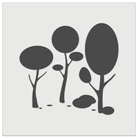 Minimalist Trees and Bushes in Forest Wall Cookie DIY Craft Reusable Stencil